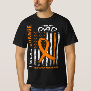 Camiseta I Wear Orange For My Dad Leukemia Awareness Americ