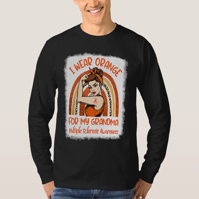 Camiseta I Wear Orange For My Grandma Multiple Sclerosis Aw (Frente)