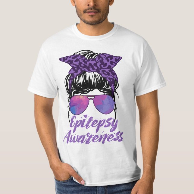 Camiseta I Wear Purple For Epilepsy Awareness  (Frente)