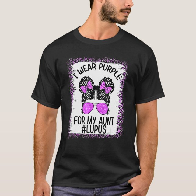 Camiseta I Wear Purple For My Aunt Lupus Awareness Survivor (Frente)