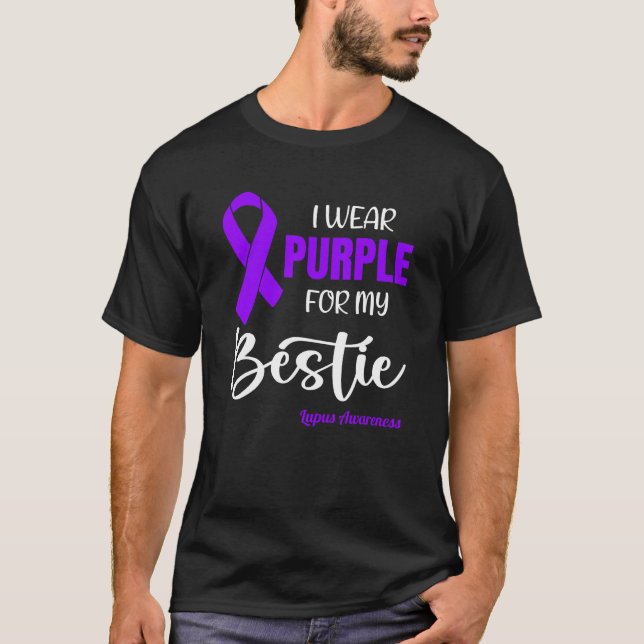 Camiseta I Wear Purple For My Bestie for Lupus Awareness (Frente)