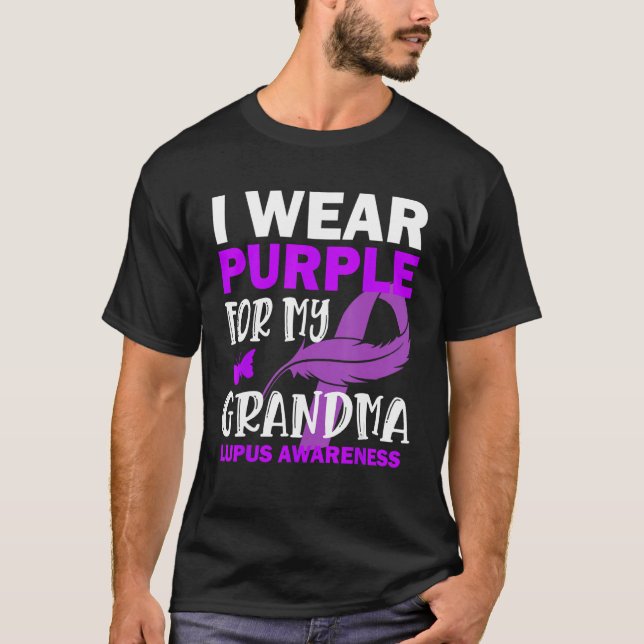Camiseta I Wear Purple For My Grandma Lupus Awareness (Frente)