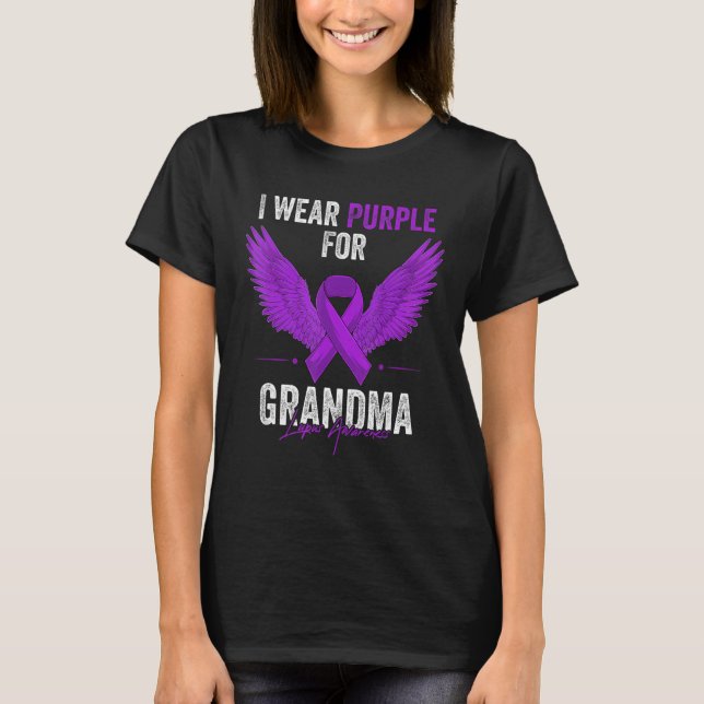 Camiseta I Wear Purple For My Grandma Lupus Awareness Month (Frente)