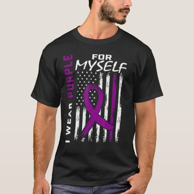 Camiseta I Wear Purple For Myself Epilepsy Awareness Americ (Frente)