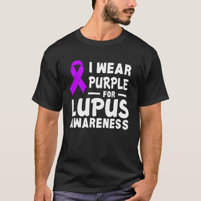 Camiseta I Wear Purple For Myself Lupus Awareness Warriors  (Frente)