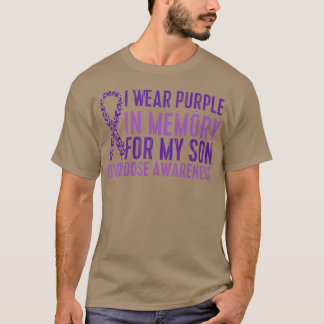 Camiseta I Wear Purple In Memory For My Son Overdose Awaren