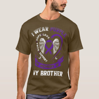 Camiseta I Wear Purple In Memory Of My Brother Epilepsy Awa