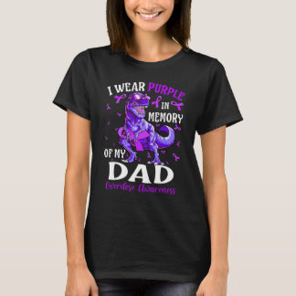 Camiseta I Wear Purple In Memory Of My Dad Overdose Awarene