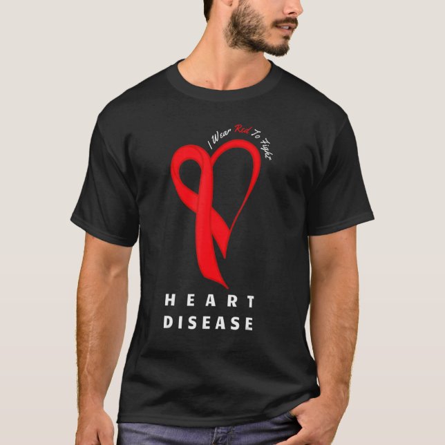 Camiseta I Wear Red To Fight Heart Disease Awareness CHD Gi (Frente)
