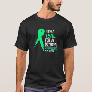 Camiseta I Wear Teal For Boyfriend Food Allergy Awareness G