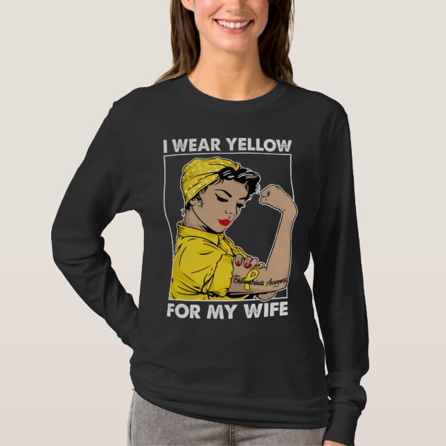 Camiseta I Wear Yellow For My Wife Endometriosis Awareness (Frente)