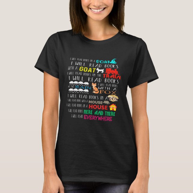 Camiseta I Will Read Books On A Boat & Everywhere Reading K (Frente)