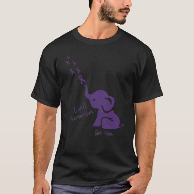 Camiseta I Will Remember For You Alzheimer awareness Month (Frente)
