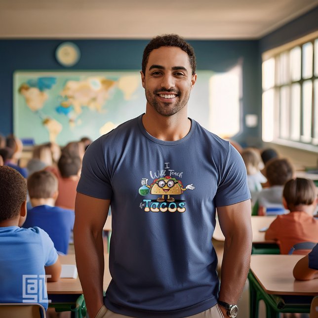 Camiseta I will Teach for Tacos Teacher Female Science Male (Criador carregado)