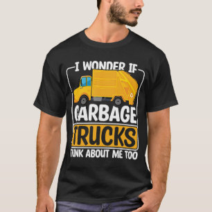 Camiseta I Wonder If Garbage Trucks Recyling Outfit for Tod