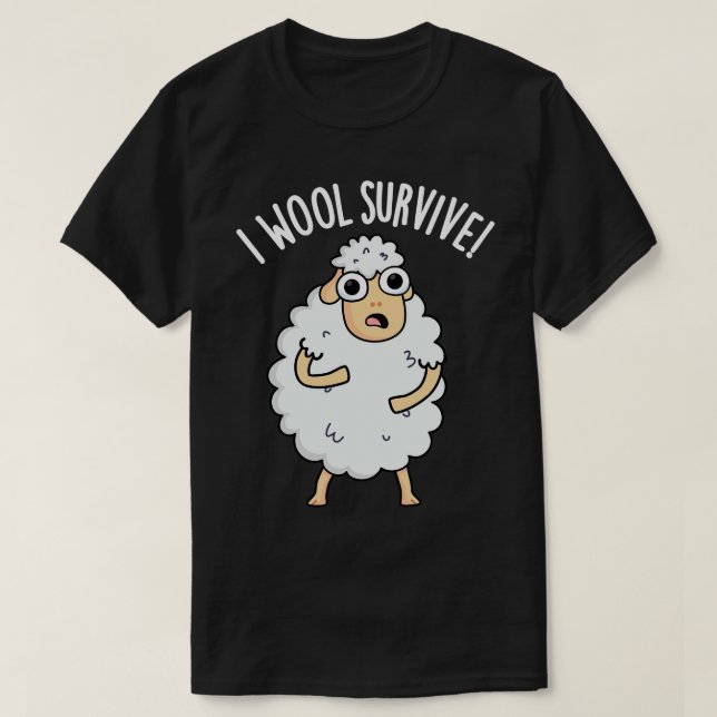 Camiseta I Wool Sobrevive A Ovelhas Engraçadas (Frente do Design)