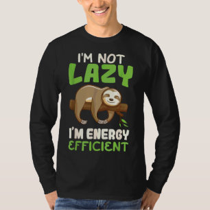 Camiseta I X27 M Não Preguiçoso I X27 M Sloth Eficiente no 