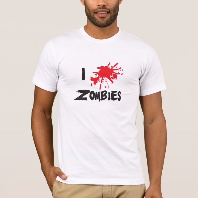 Camiseta I ♥ Zombies (Frente)