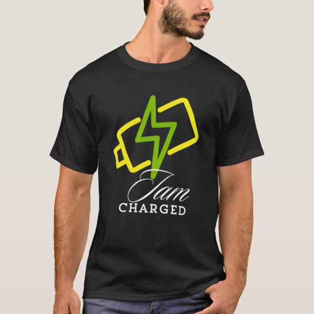 Camiseta Iam Chargada Unisex T-Shirt - Vibes Elétricos Tee (Frente)