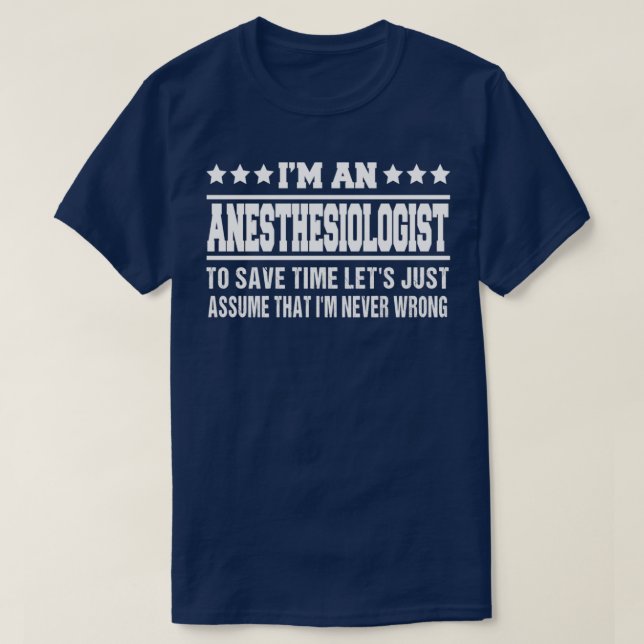 Camiseta Iamp39m um Anestesiologista para economizar timamp (Frente do Design)