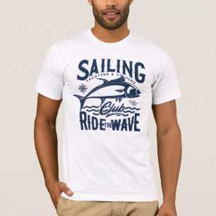 Camiseta Iate à vela e ao clube de pesca