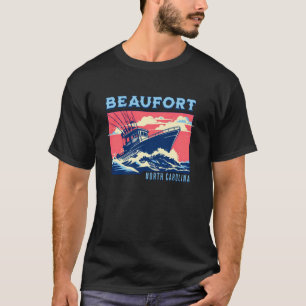 Camiseta Iate de pesca esportiva de Beaufort NC em água sal