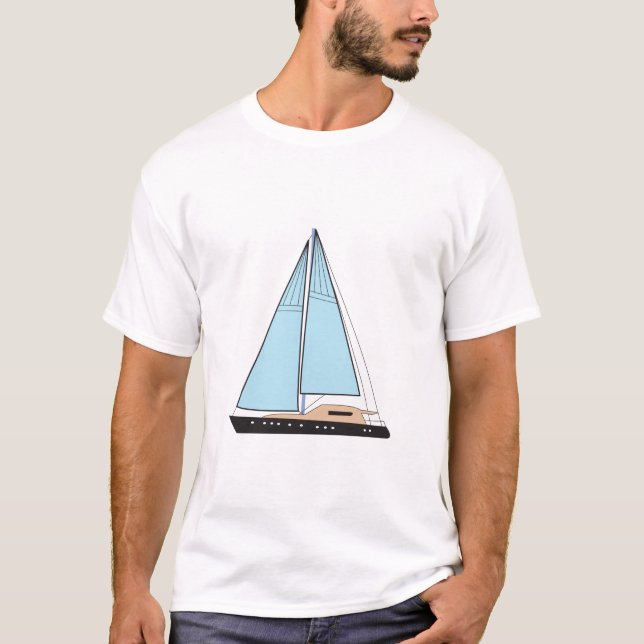 Camiseta Iate de velejo de luxo (Frente)