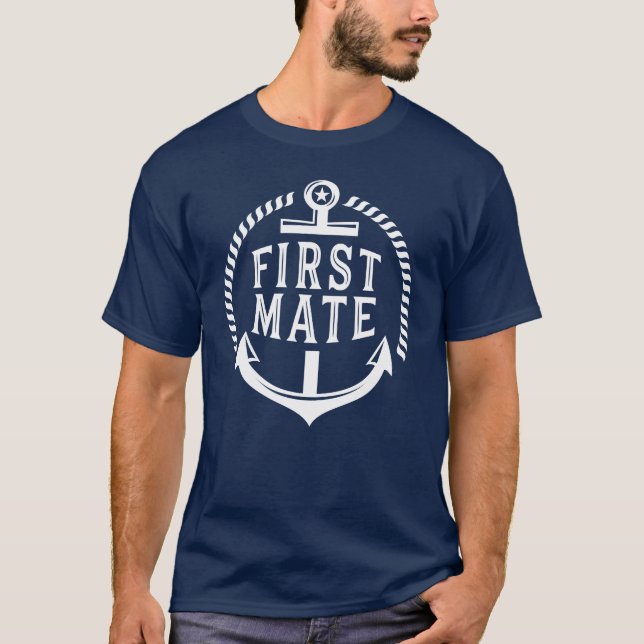 Camiseta Iate do barco de navigação do primeiro companheiro (Frente)