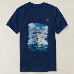 Camiseta Iate no Oceano – Arte Náutica Vintage 