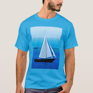 Camiseta Iate Sob Vela, Cobalto Azul