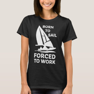 Camiseta Iates de Barco à vela saltam com curiosidade