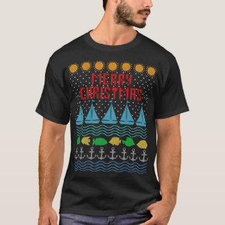 Camiseta Iates E Velejamento Festivo Oceano Festivo Lo