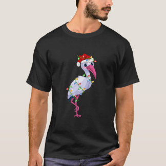 Camiseta Ibis Bird Lighting Xmas Santa Hat Ibis