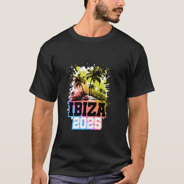 Camiseta Ibiza 2025 Férias Coloridas (Frente)