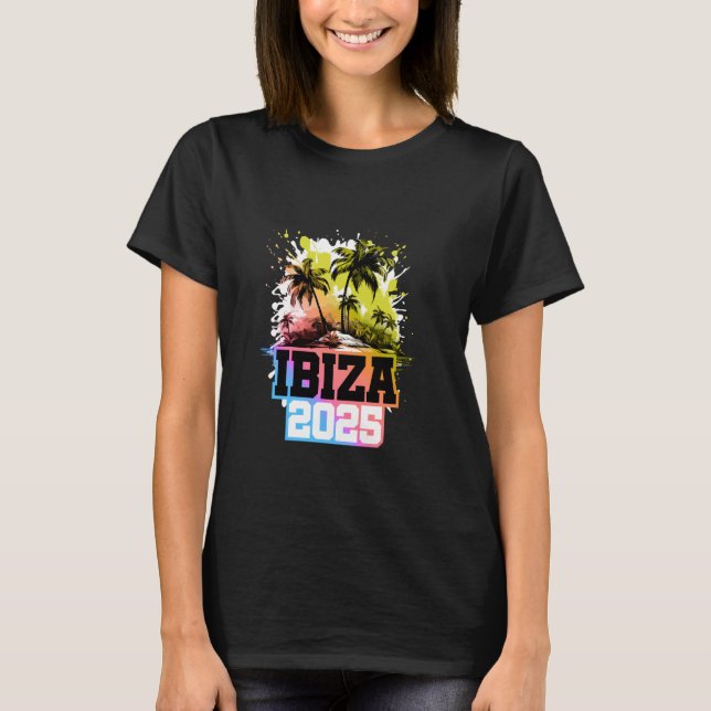 Camiseta Ibiza 2025 Férias Coloridas (Frente)