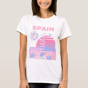 Camiseta Ibiza, Espanha, Arte de Viagem, Arte de Esquema, R
