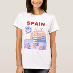 Camiseta Ibiza, Espanha, Arte Viagem, Arte Retroativa, Past