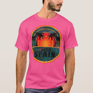Camiseta Ibiza Espanha Beach Vintage Retro Sunset