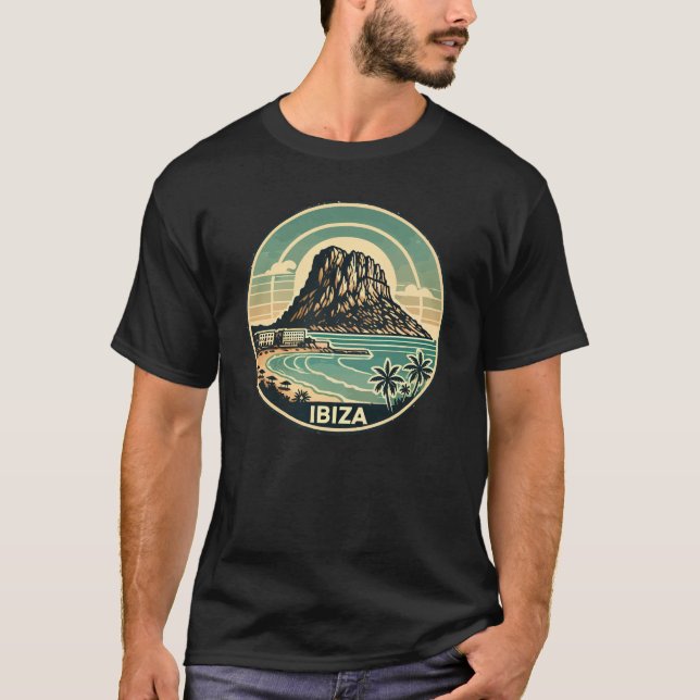 Camiseta Ibiza Espanha Rock Es Vedra Crachá Arte (Frente)