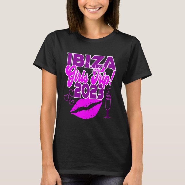 Camiseta Ibiza Girls Trip 2023 Women Students Hen Party Spa (Frente)