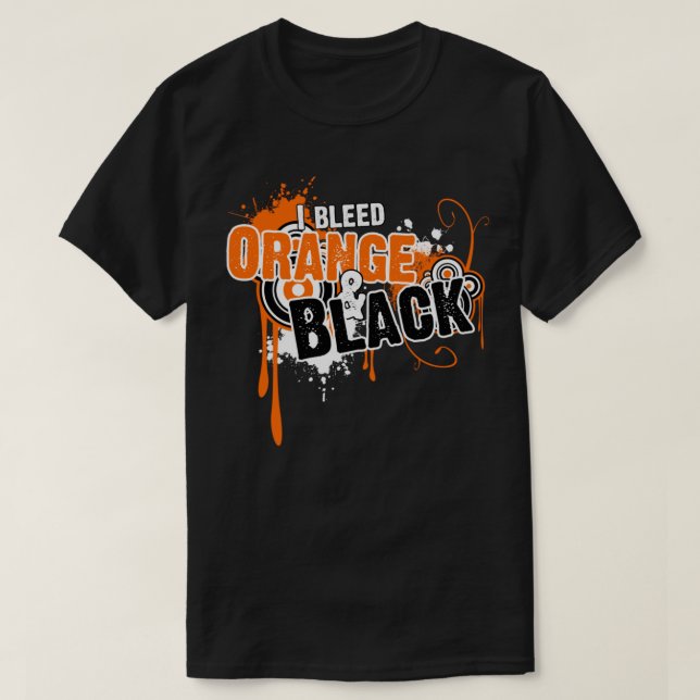 Camiseta IBleedOrangeandBlackPulloverHoodie (Frente do Design)