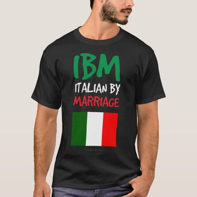 Camiseta IBM Italiano Por Casamentos. Presente italiano eng (Frente)