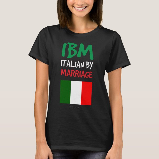Camiseta IBM Italiano Por Casamentos. Presente italiano eng (Frente)