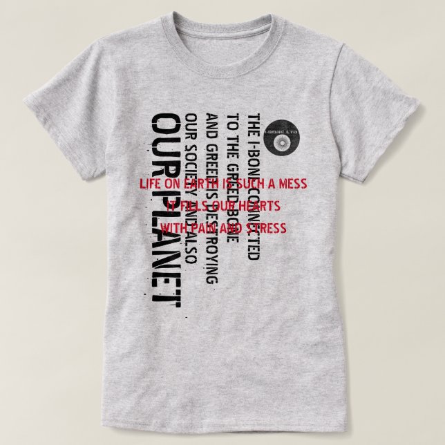 CAMISETA IBONELTD. T-SHIRT IBGB 1 (Frente do Design)