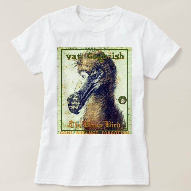 Camiseta IBONELTD. VAN GOGH-ISH O T-Shirt PÁSSARO DE DODO (Frente do Design)