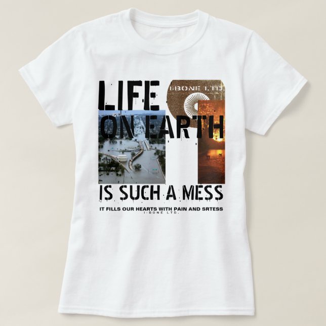 Camiseta IBONELTD. VIDA NA TERRA 2d (Frente do Design)