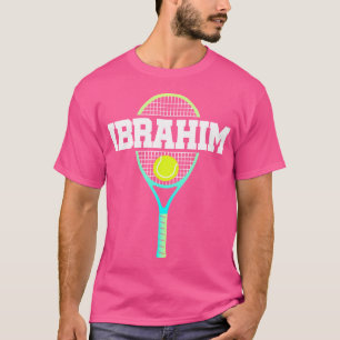 Camiseta Ibrahim Name Tênis Player Ball And Racket Sp