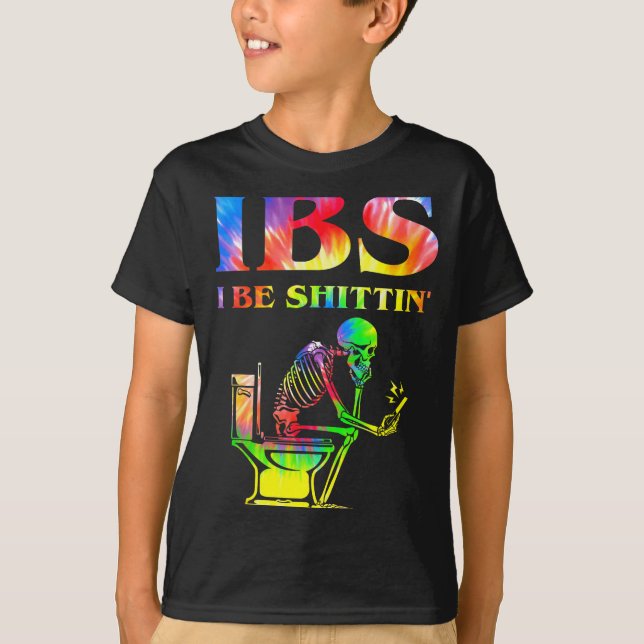 Camiseta Ibs I Be Tin' Funny Skeleton Tie Dye  (Frente)