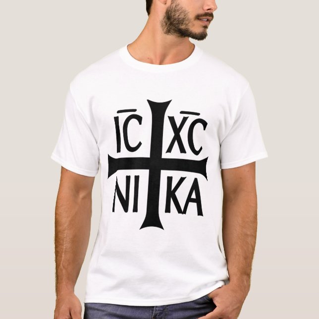 Camiseta Ic Xc Nika Cross Christian (Frente)