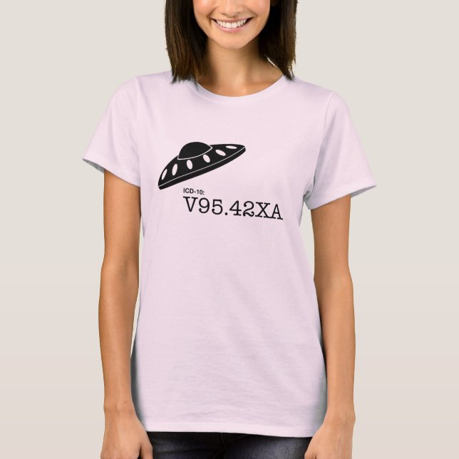 Camiseta ICD-10: V9542XA - Impacto da nave espacial (Frente)